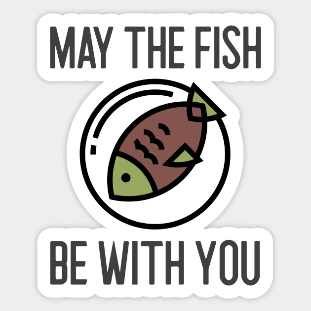 May The Fish Be With You Sticker by Jitesh Kundra